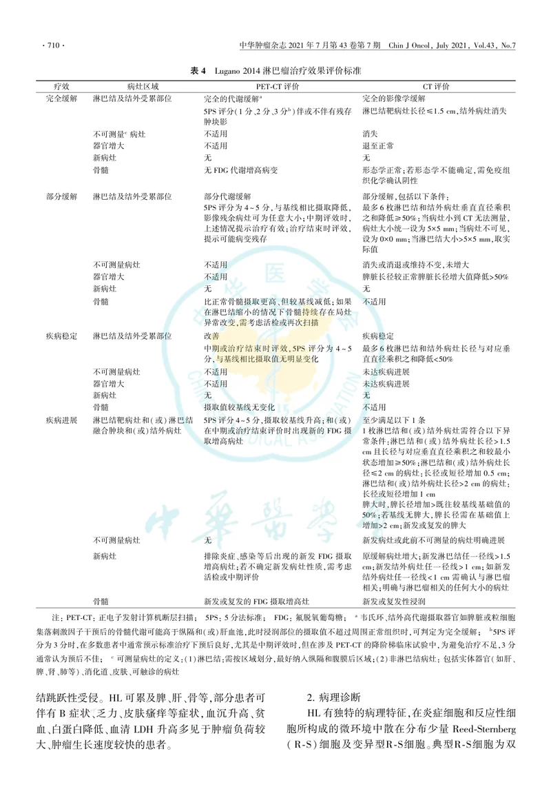 【血液领域】中国淋巴瘤治疗指南（2021年版）