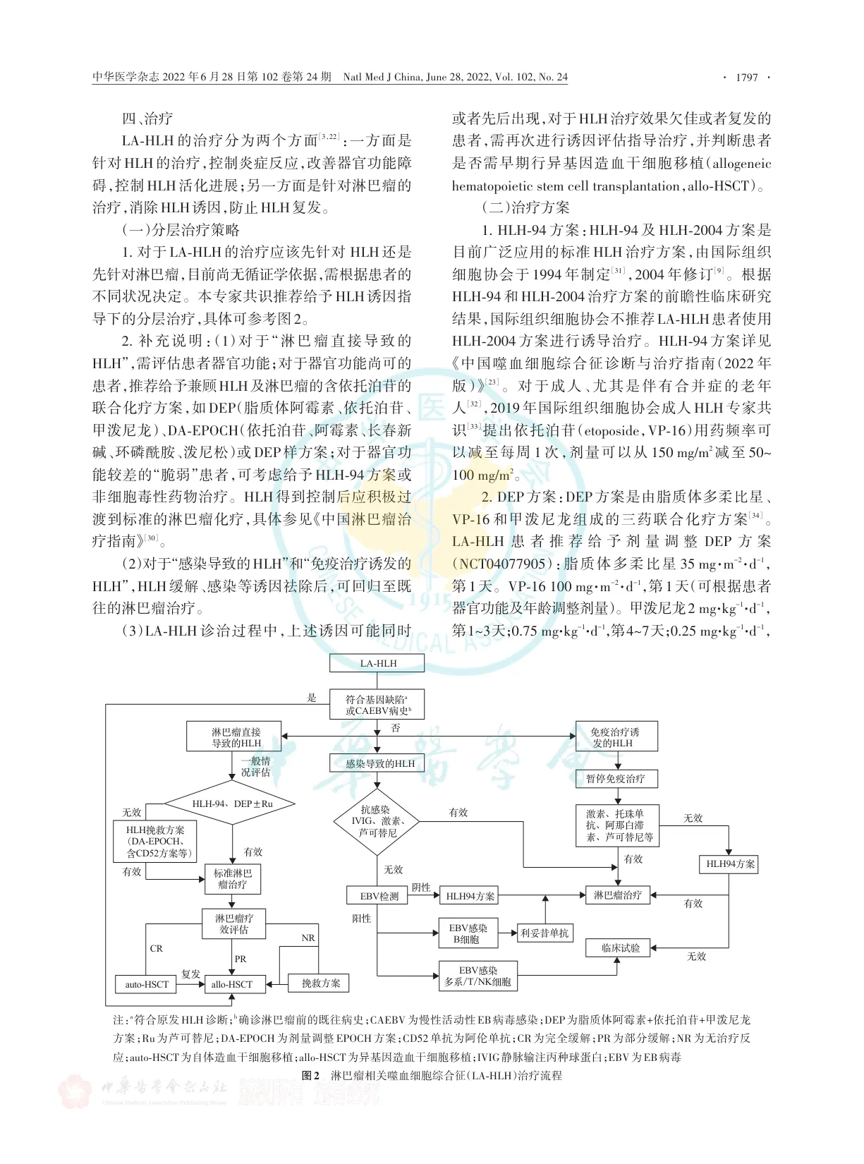 淋巴瘤相关噬血细胞综合征诊治中国专家共识（2022年版）