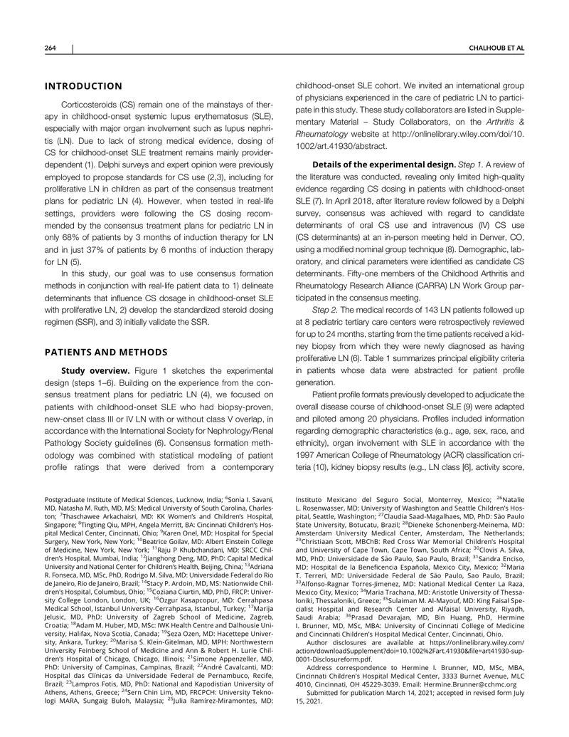 儿童期发作的系统性红斑狼疮伴增生性狼疮肾炎的糖皮质激素剂量的国际共识（2022）