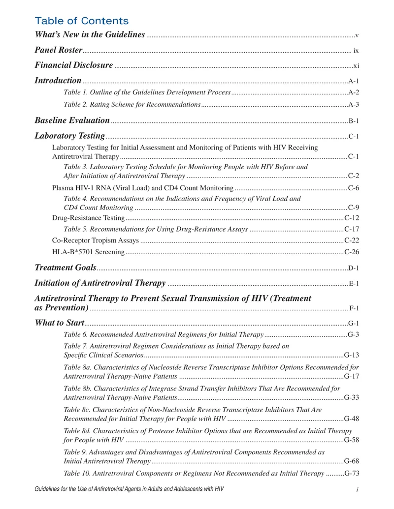 HHS：HIV感染的成人及青少年应用抗逆转录病毒药物治疗指南（2022）