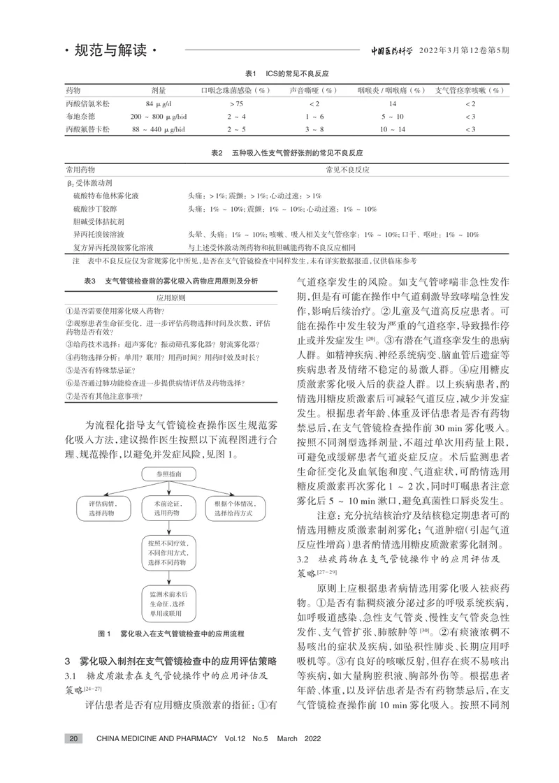 雾化吸入在支气管镜检查中的应用云南专家共识（第1版）
