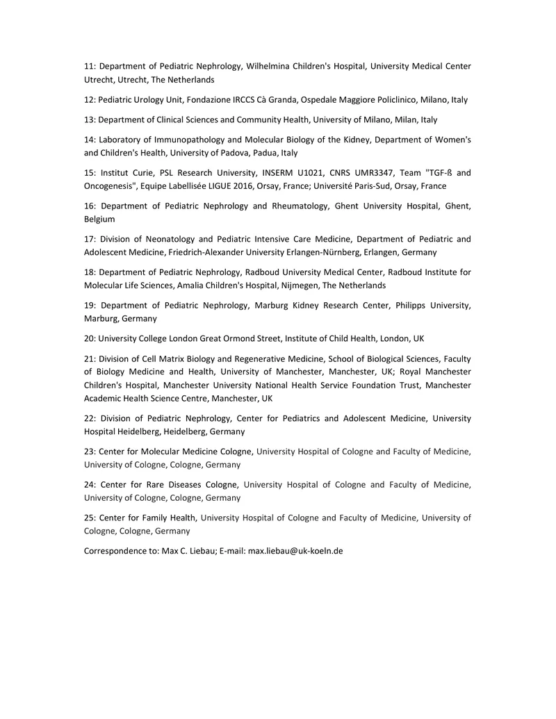 ERKNet：非梗阻性肾脏发育不良的定义、诊断和临床管理的共识声明（2022）