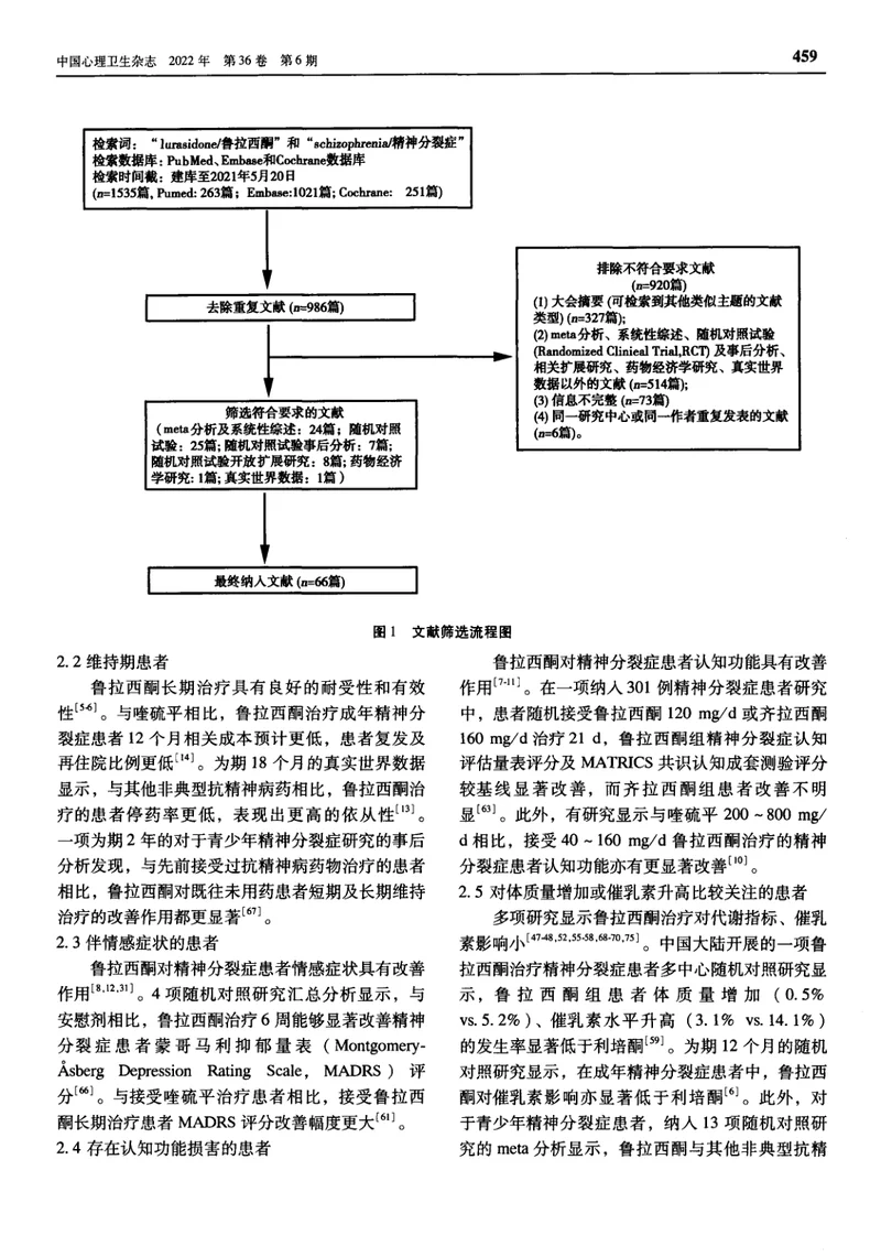 鲁拉西酮治疗精神分裂症临床应用专家建议