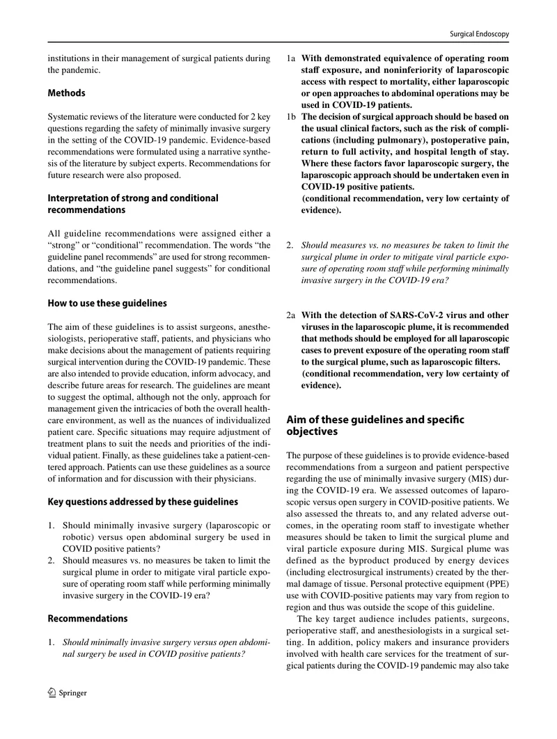 SAGES：COVID-19时代腹腔镜手术的应用指南（2022）