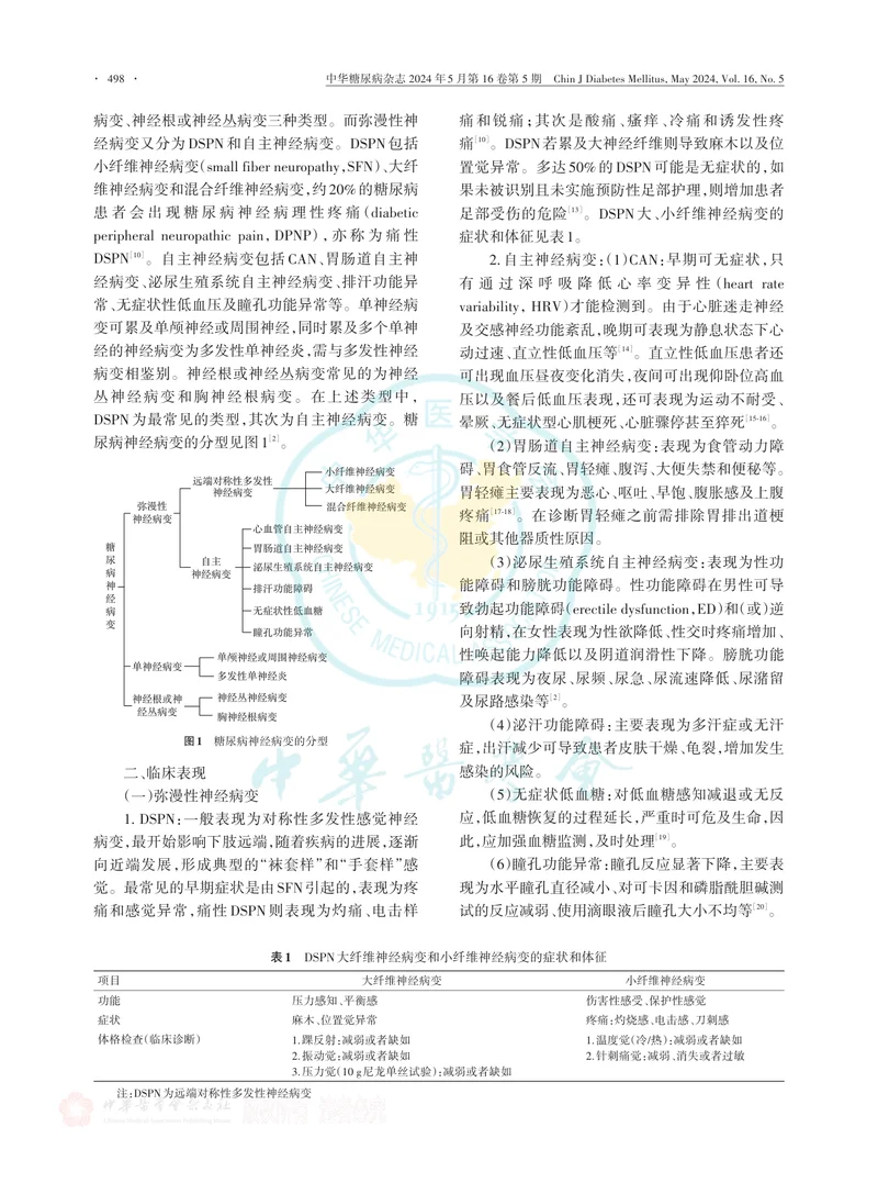 国家基层糖尿病神经病变诊治指南（2024版）