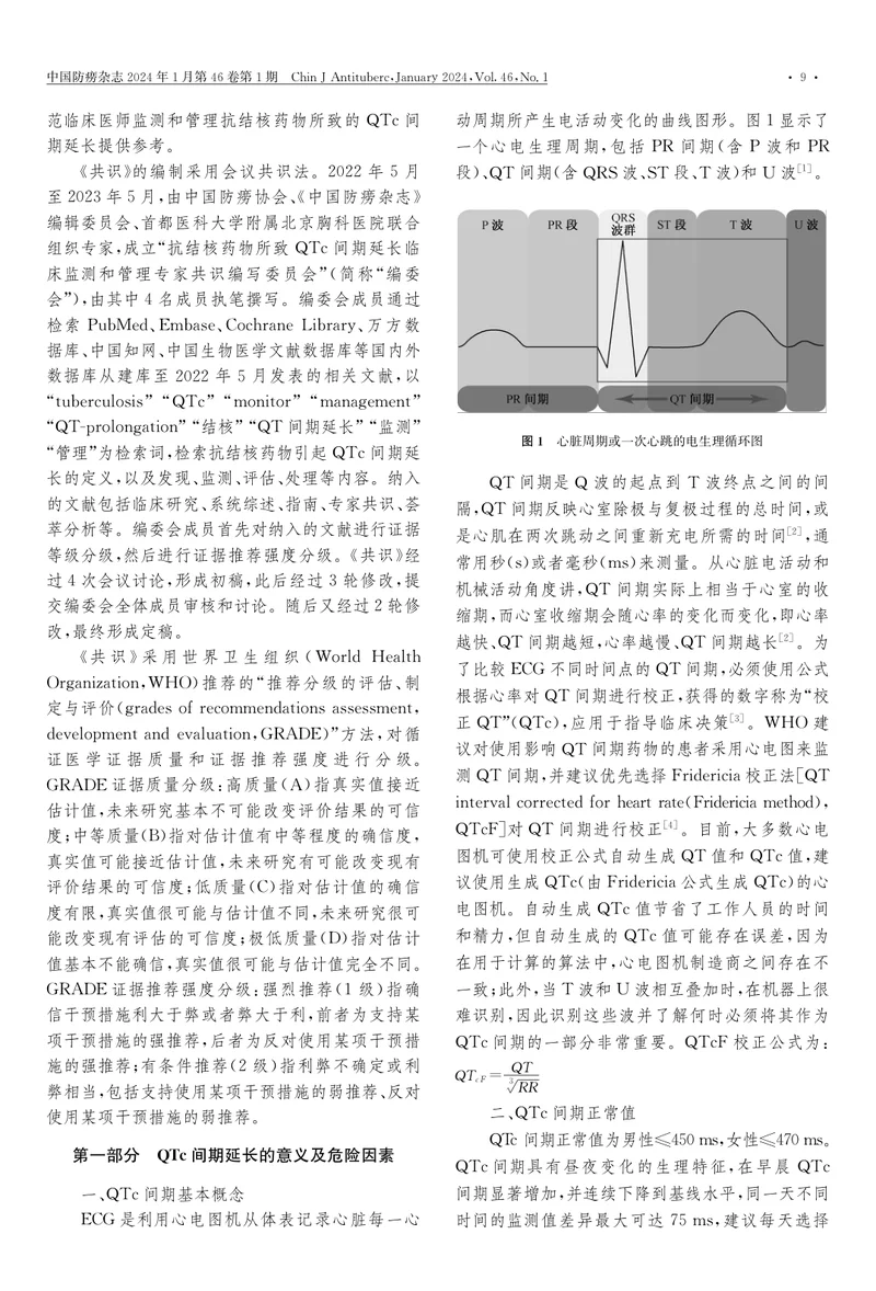 抗结核药物所致QTc间期延长临床监测和管理专家共识