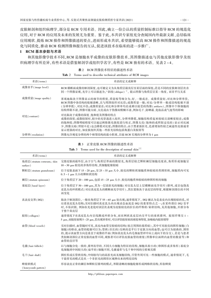 反射式共聚焦显微镜皮肤检测质控专家共识（2023）