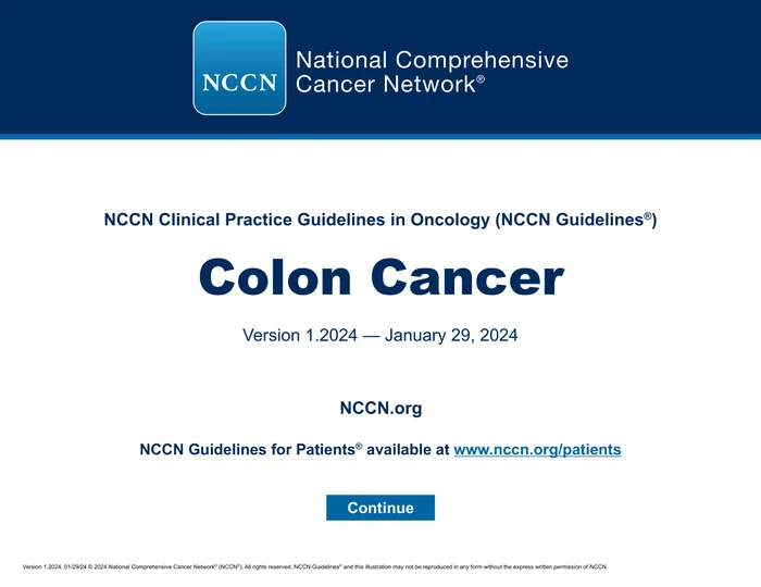 _（2024.V1）NCCN 临床实践指南：结肠癌