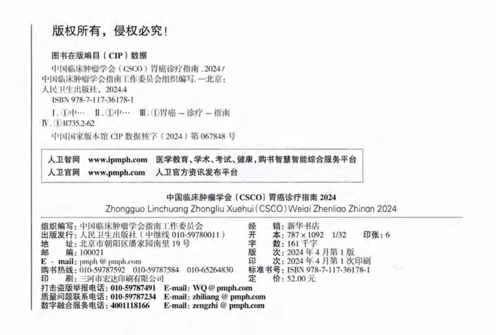 2024CSCO胃癌诊疗指南