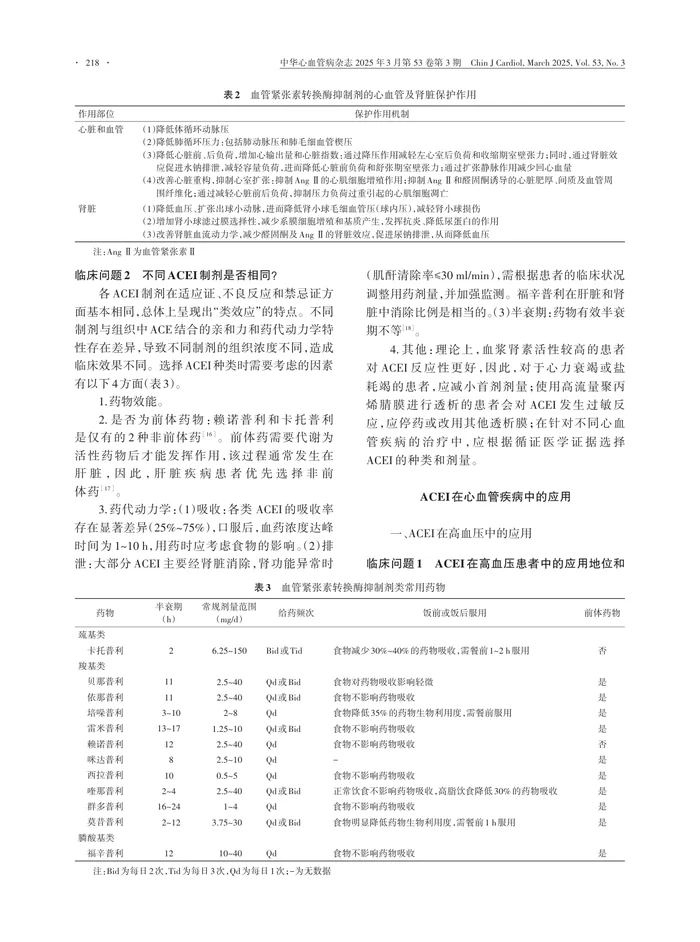 血管紧张素转换酶抑制剂在心血管疾病防治中应用的专家共识