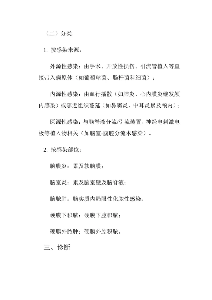 2025年神经外科中枢神经系统感染诊治中国专家共识