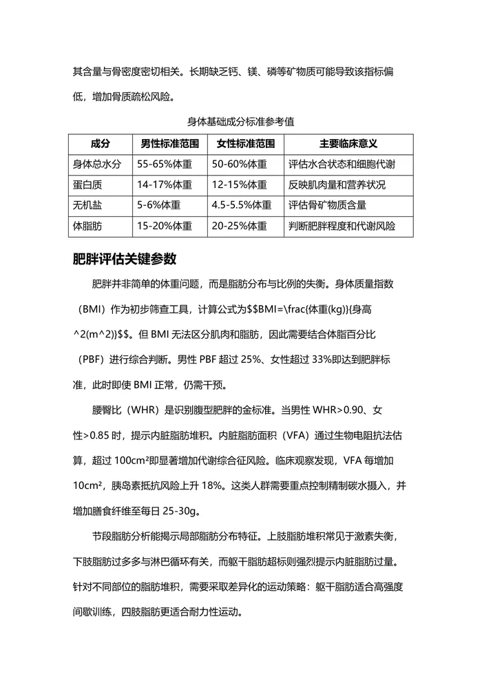 人体成分分析报告专业解读指南