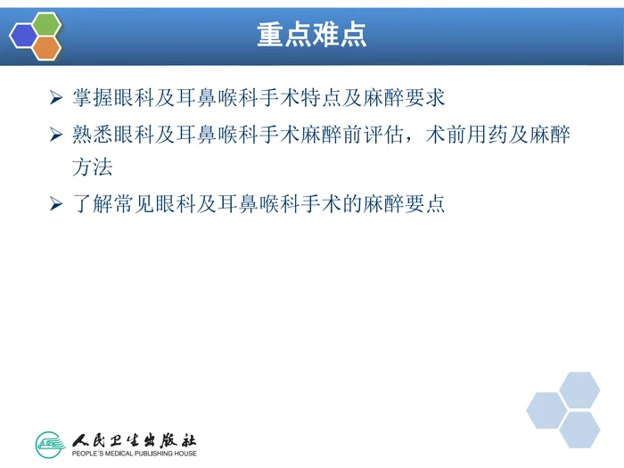 第21章 眼、耳鼻喉科手术麻醉