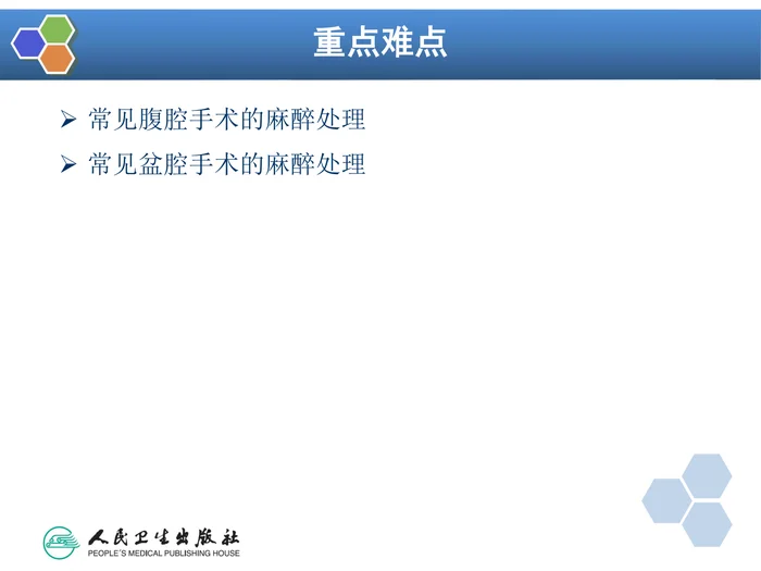 第23章 腹部外科与泌尿外科手术的麻醉