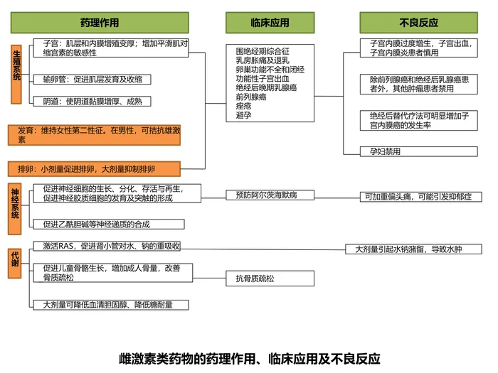 第三十四章 性激素类药及避孕药 本章小结