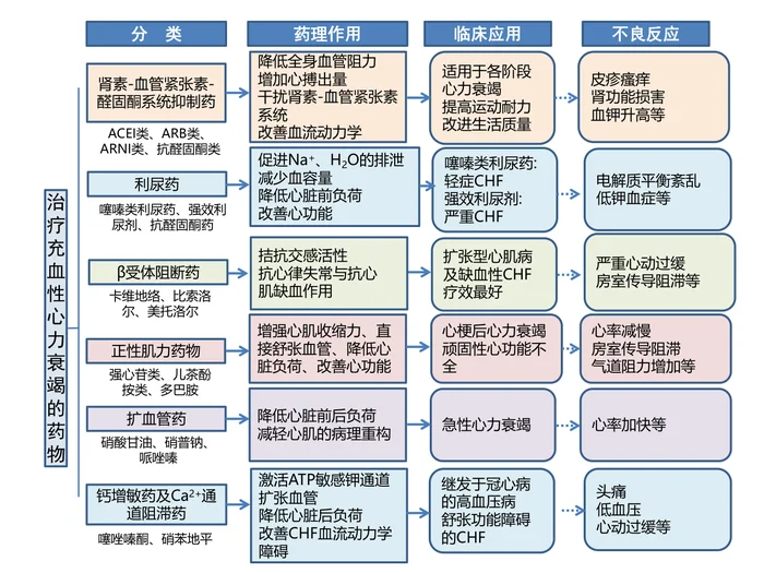 第二十六章 治疗心力衰竭的药物 本章小结