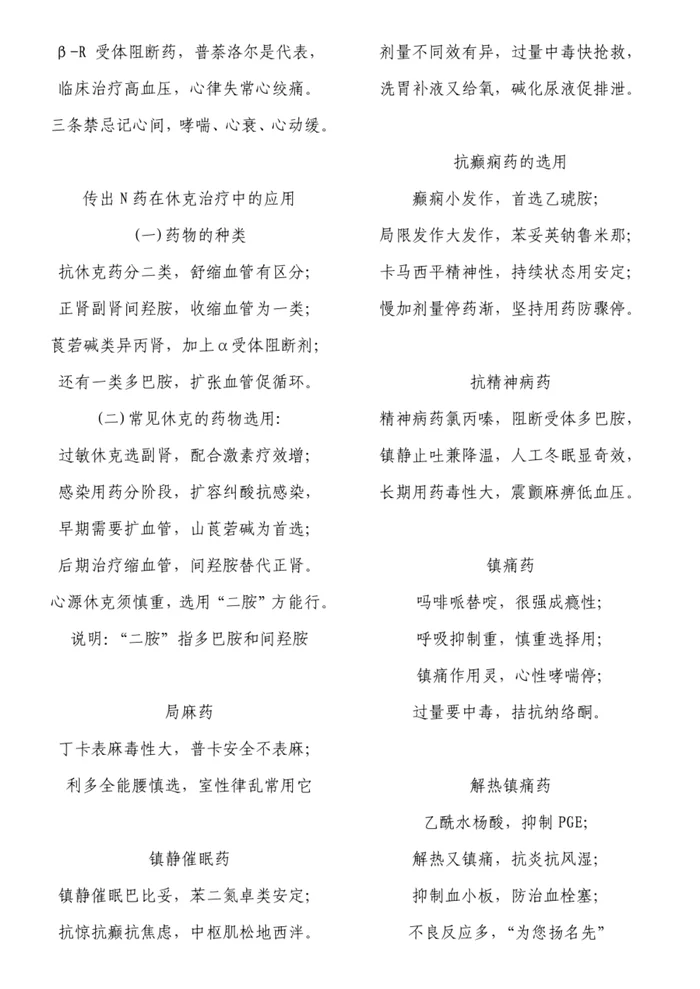 人卫版《药理学》 复习总结【63页】