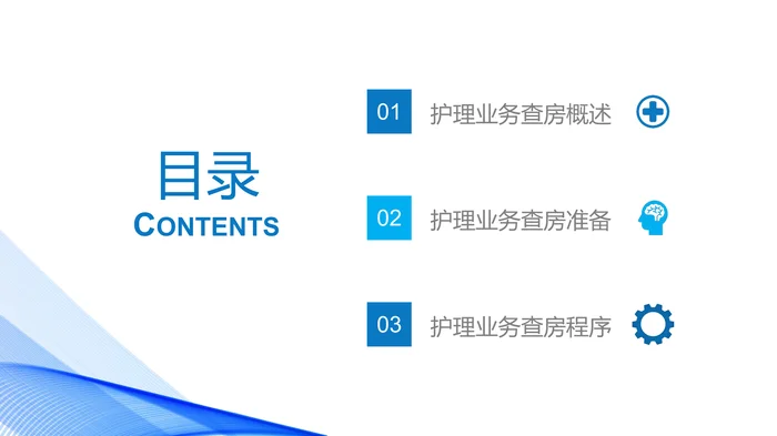 护理业备查房PPT模板